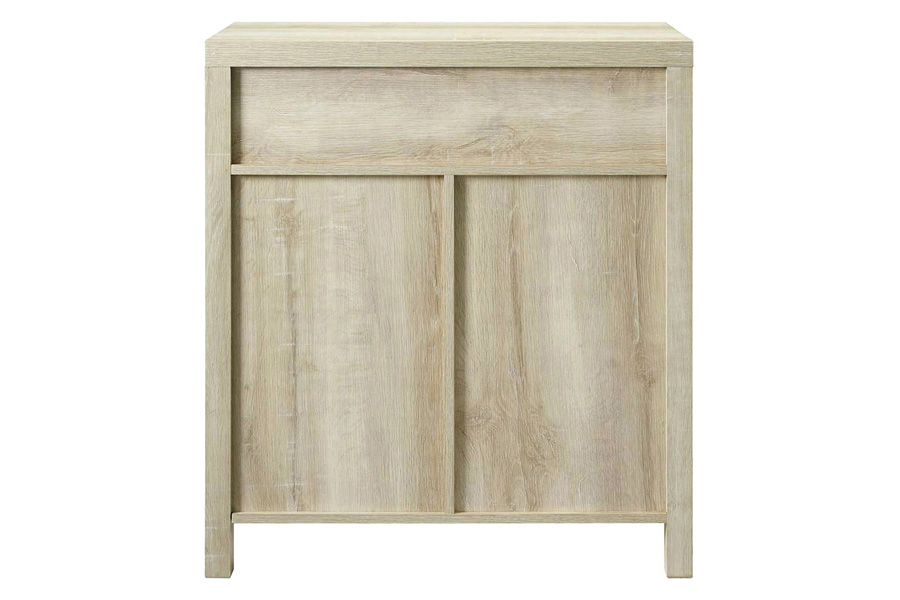 FaFurn Rustic Farmhouse Barn Door Accent Storage Cabinet - White Oak