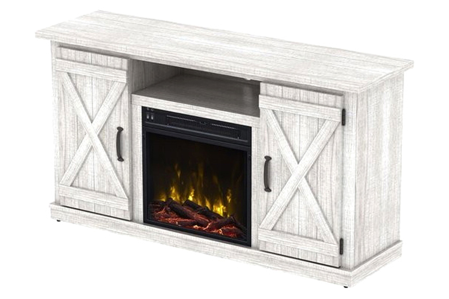 FaFurn - Farmhouse TV Entertainment Electric Fireplace