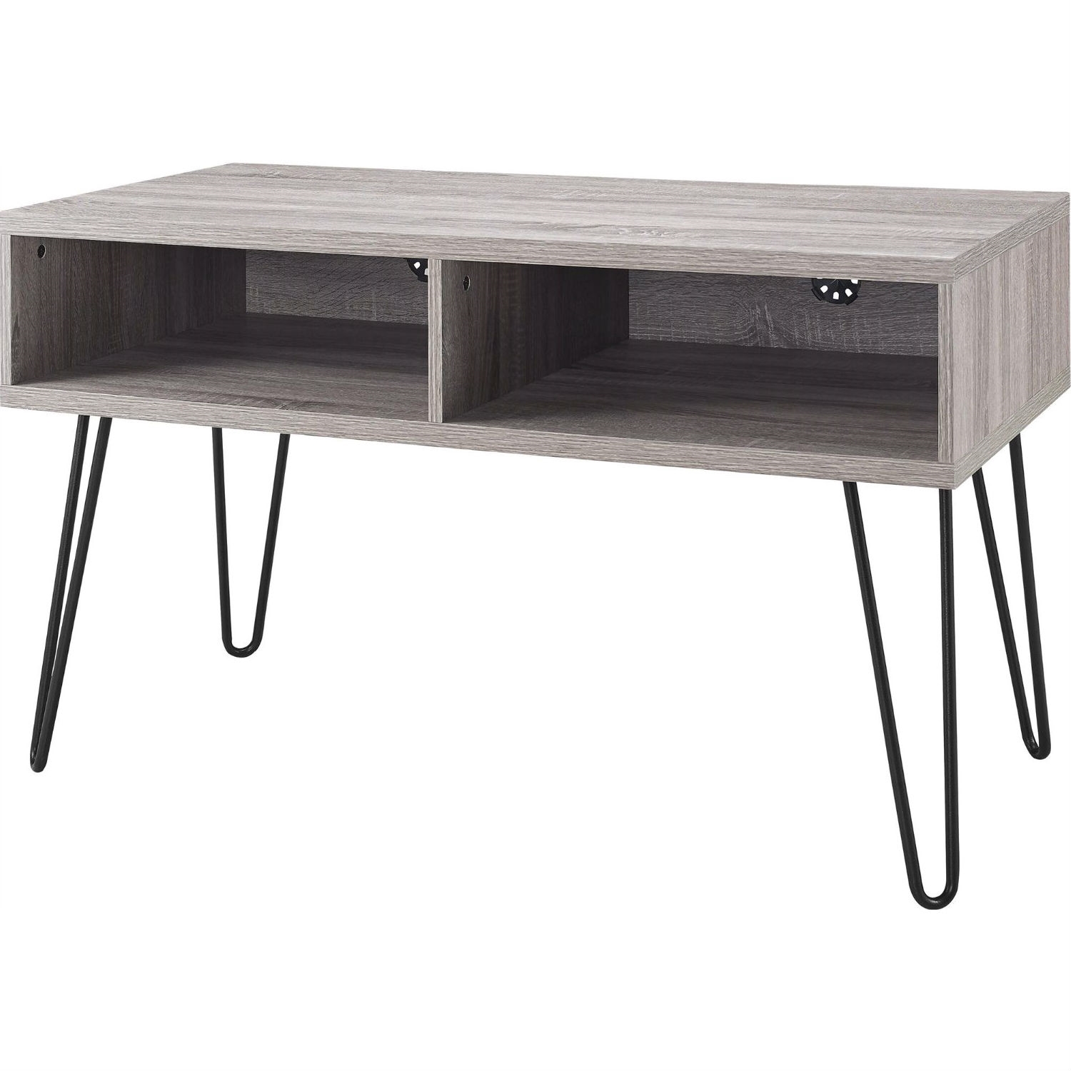 FaFurn - Modern TV Stand with Metal Legs in Wood