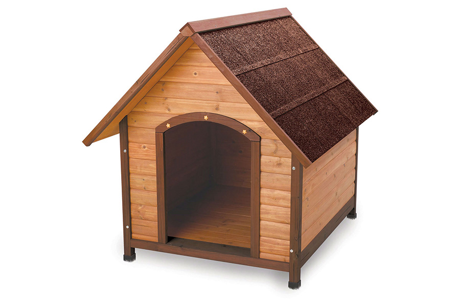 FaFurn - Medium 30-Inch Solid Wood Dog House with Waterproof Shingle Roof