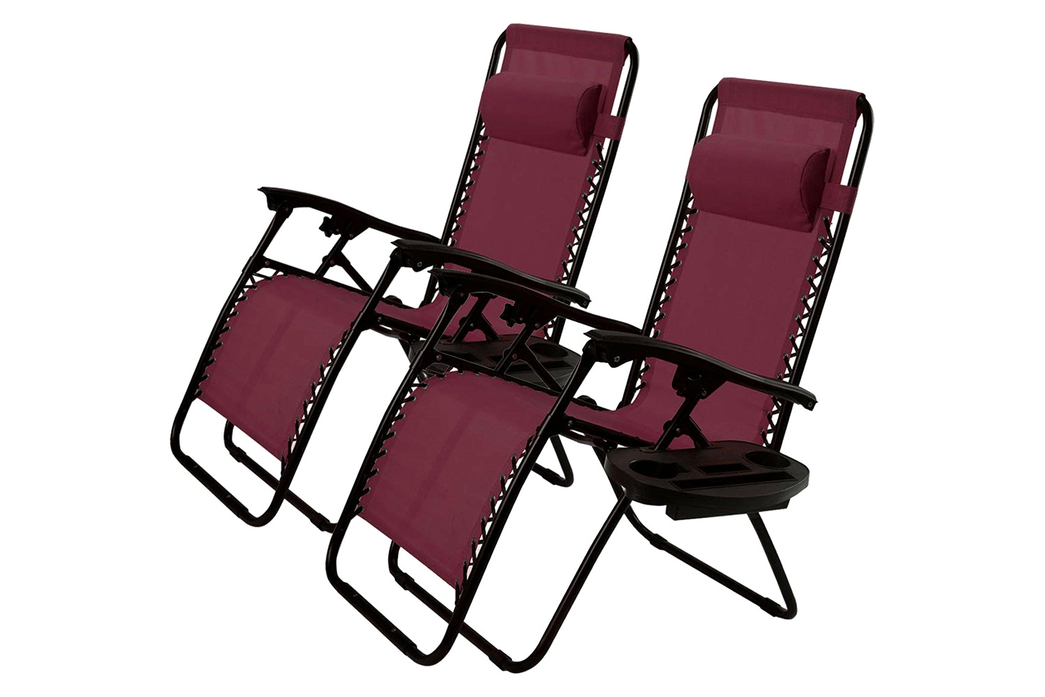 FaFurn - Folding Outdoor Zero Gravity Lounge Chair Recliner (Set of 2)