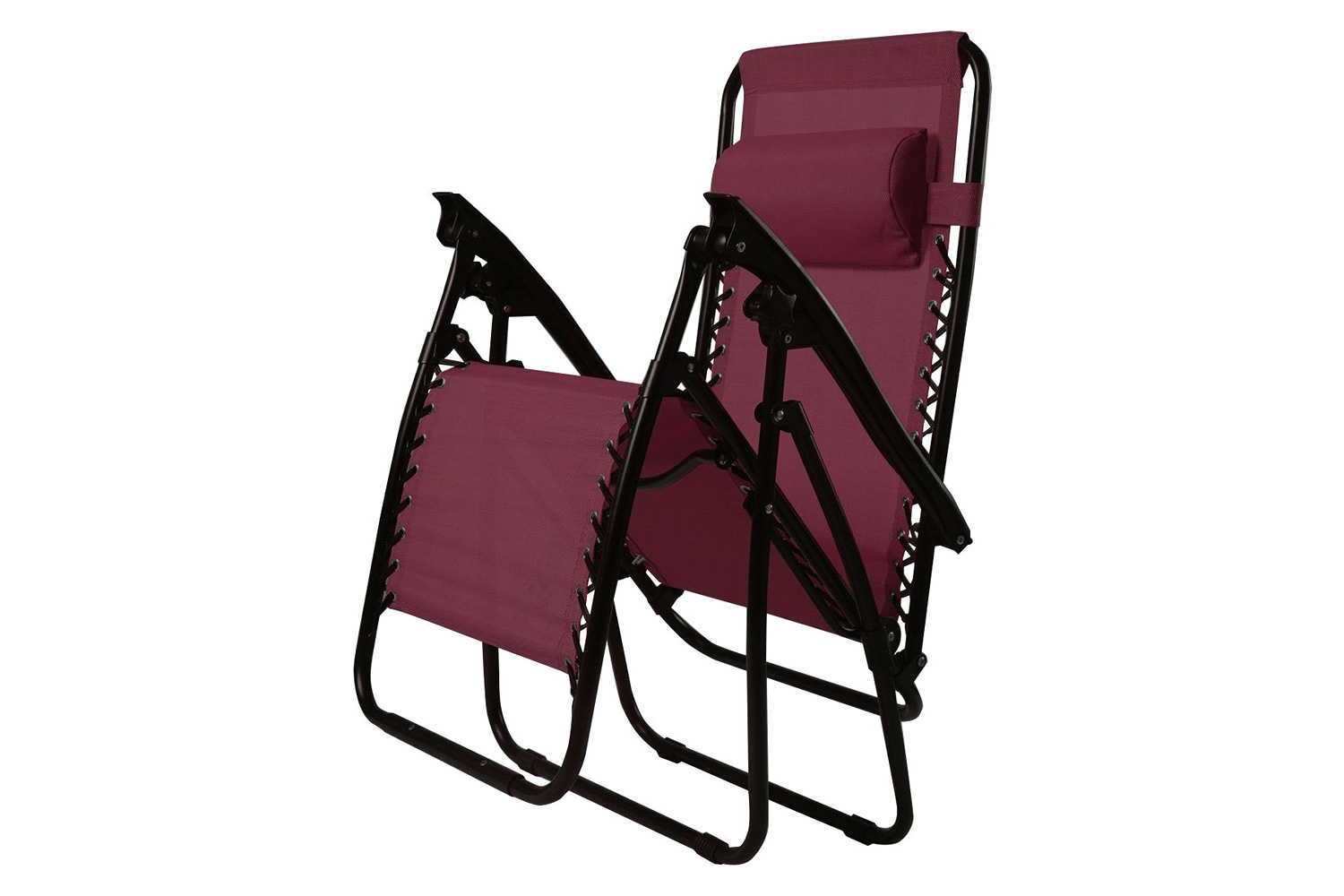 FaFurn Folding Outdoor Zero Gravity Lounge Chair Recliner (Set of 2) - Burgundy