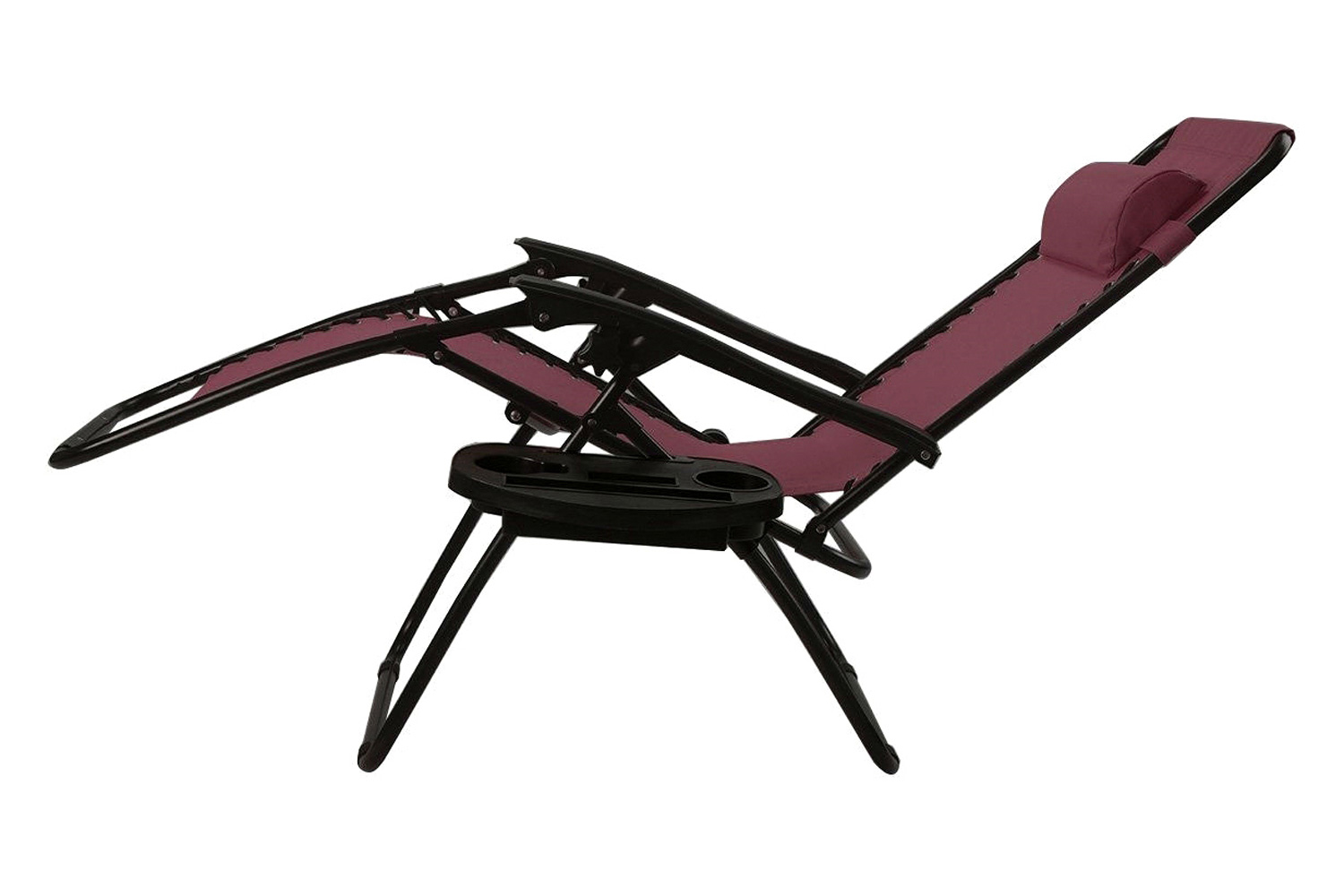 FaFurn Folding Outdoor Zero Gravity Lounge Chair Recliner (Set of 2) - Burgundy