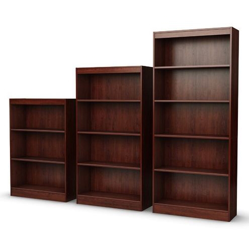 FaFurn 4-Shelf Bookcase - Royal Cherry, Wood