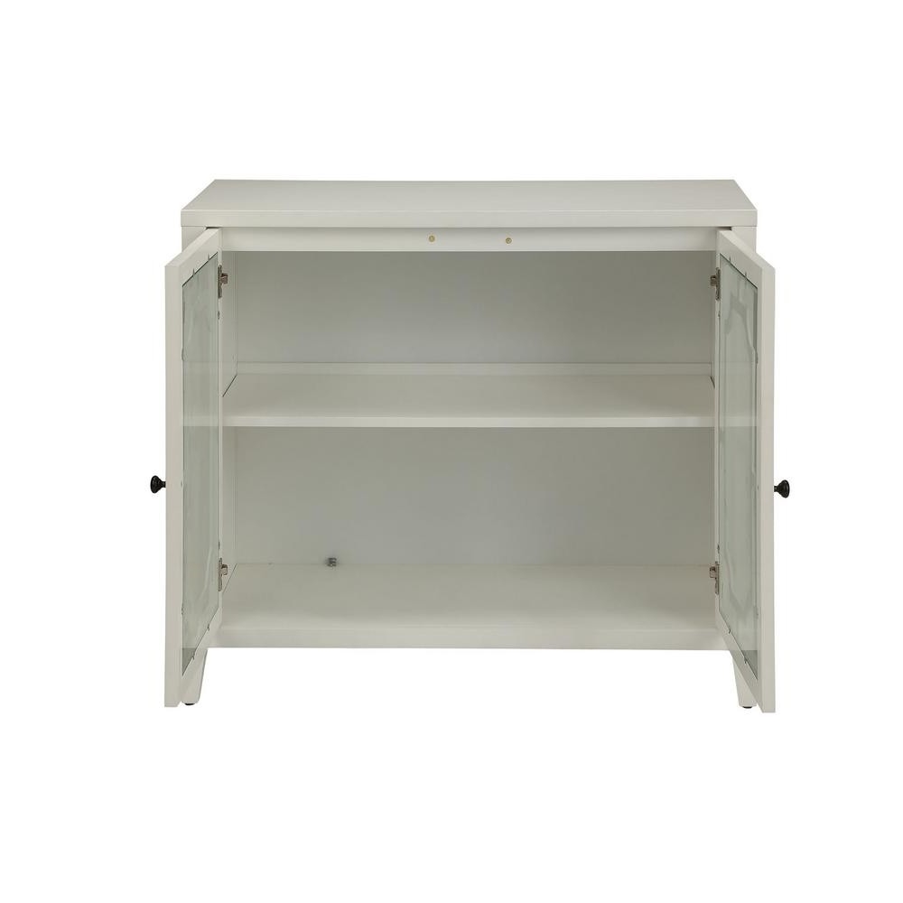 FaFurn - Venetian Buffet Cabinet with Glass Panel Doors in White