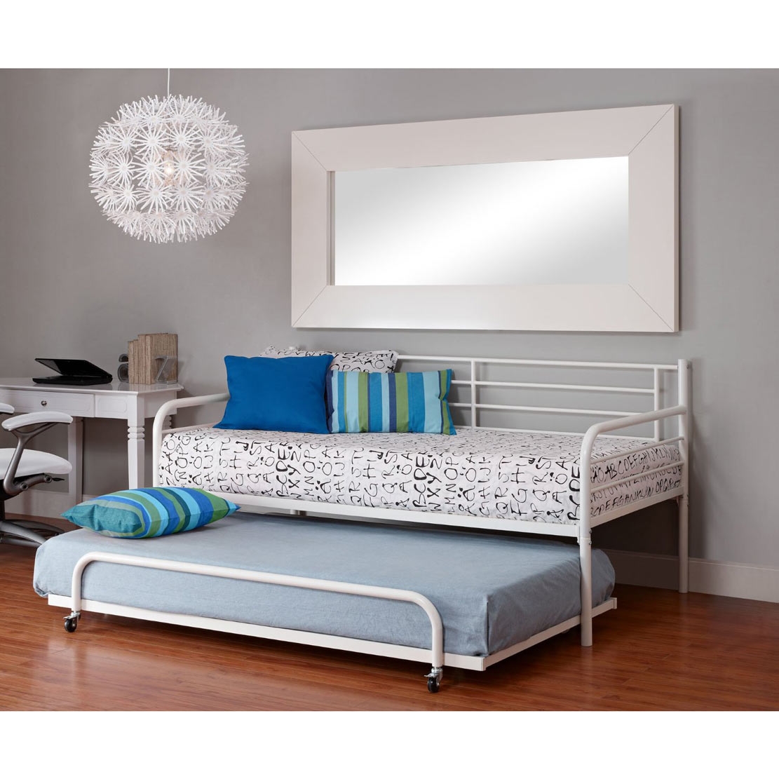 FaFurn - Twin Size Bed Frame in White, Metal