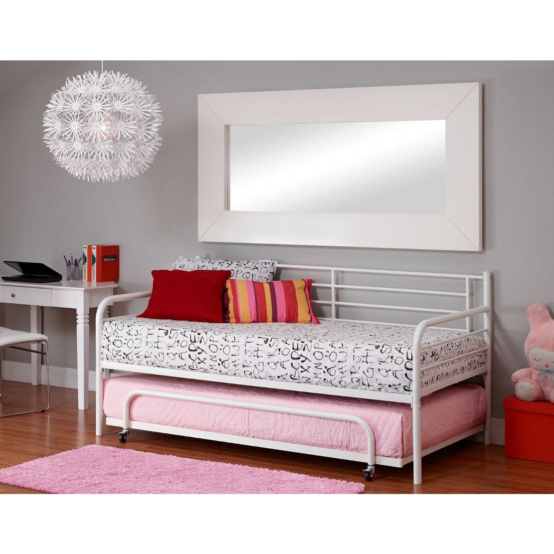 FaFurn - Twin Size Bed Frame in White, Metal