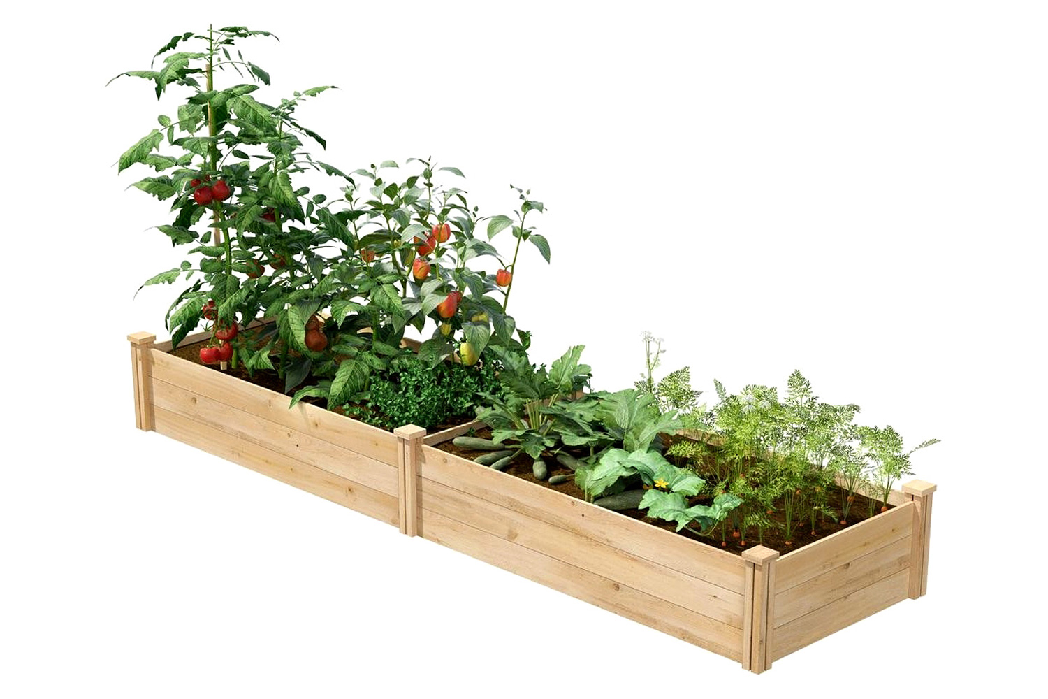 FaFurn - 2 Ft X 8 Ft Wood Raised Garden Bed