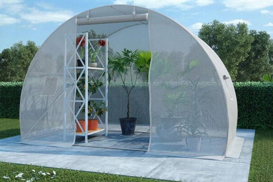 FaFurn - Greenhouse Kit with Heavy Duty Steel Frame and White Pe Cover