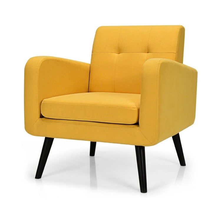 FaFurn - Modern Accent Chair with Wooden Legs