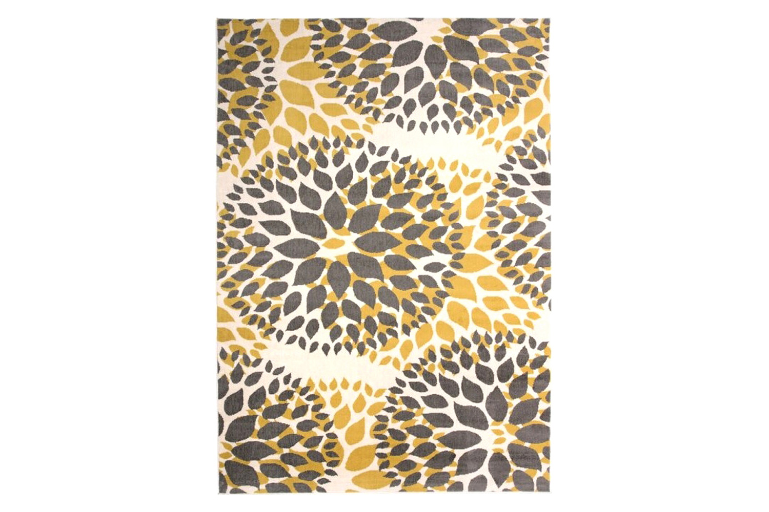 FaFurn - Floral Woven Stain Resistant Polypropylene Area Rug