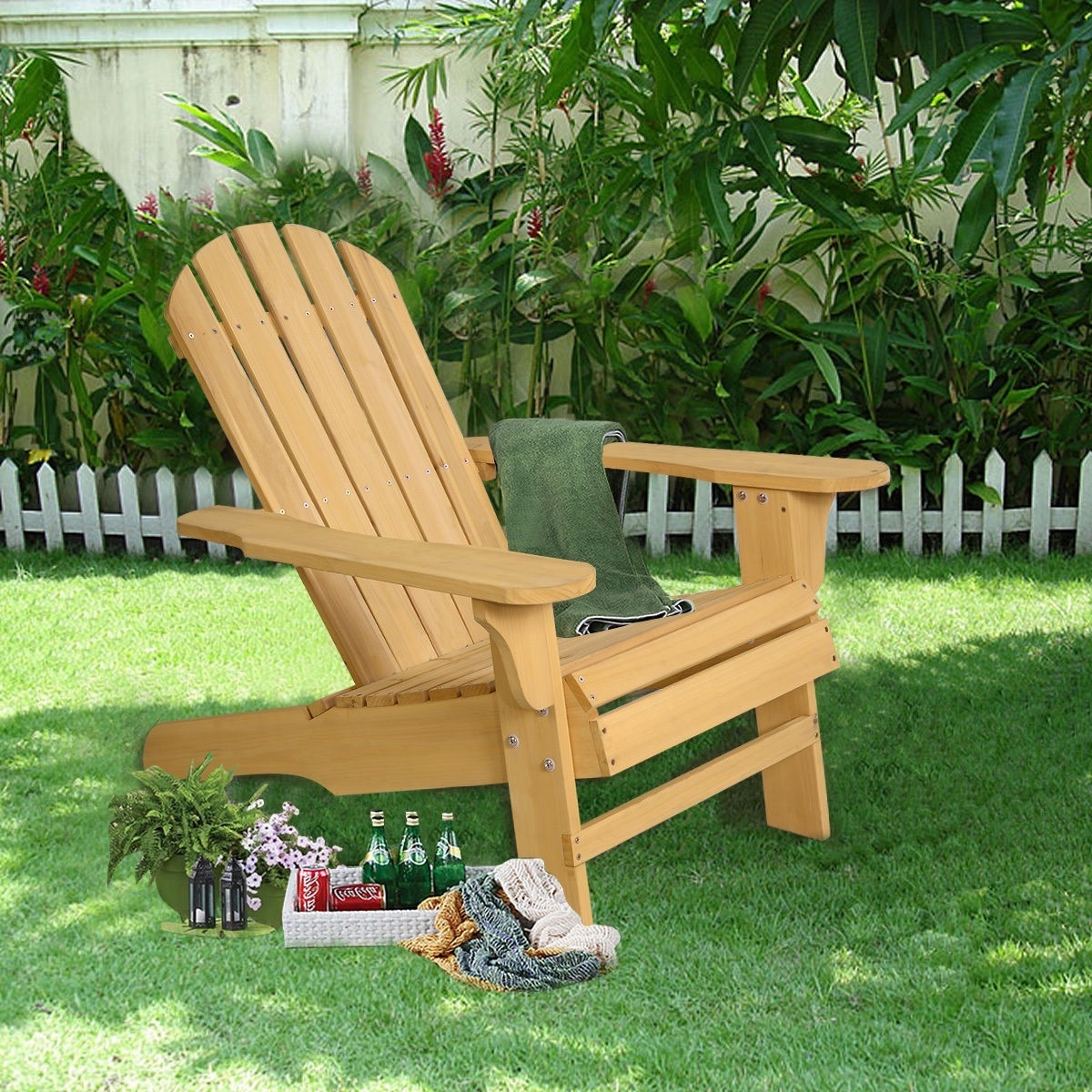 FaFurn - Adirondack Chair in Natural, Wood