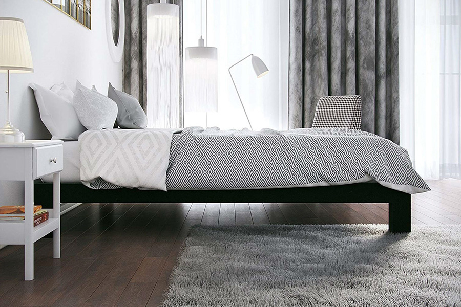 FaFurn Modern Platform Bed Frame with Wood Slats - Full Size