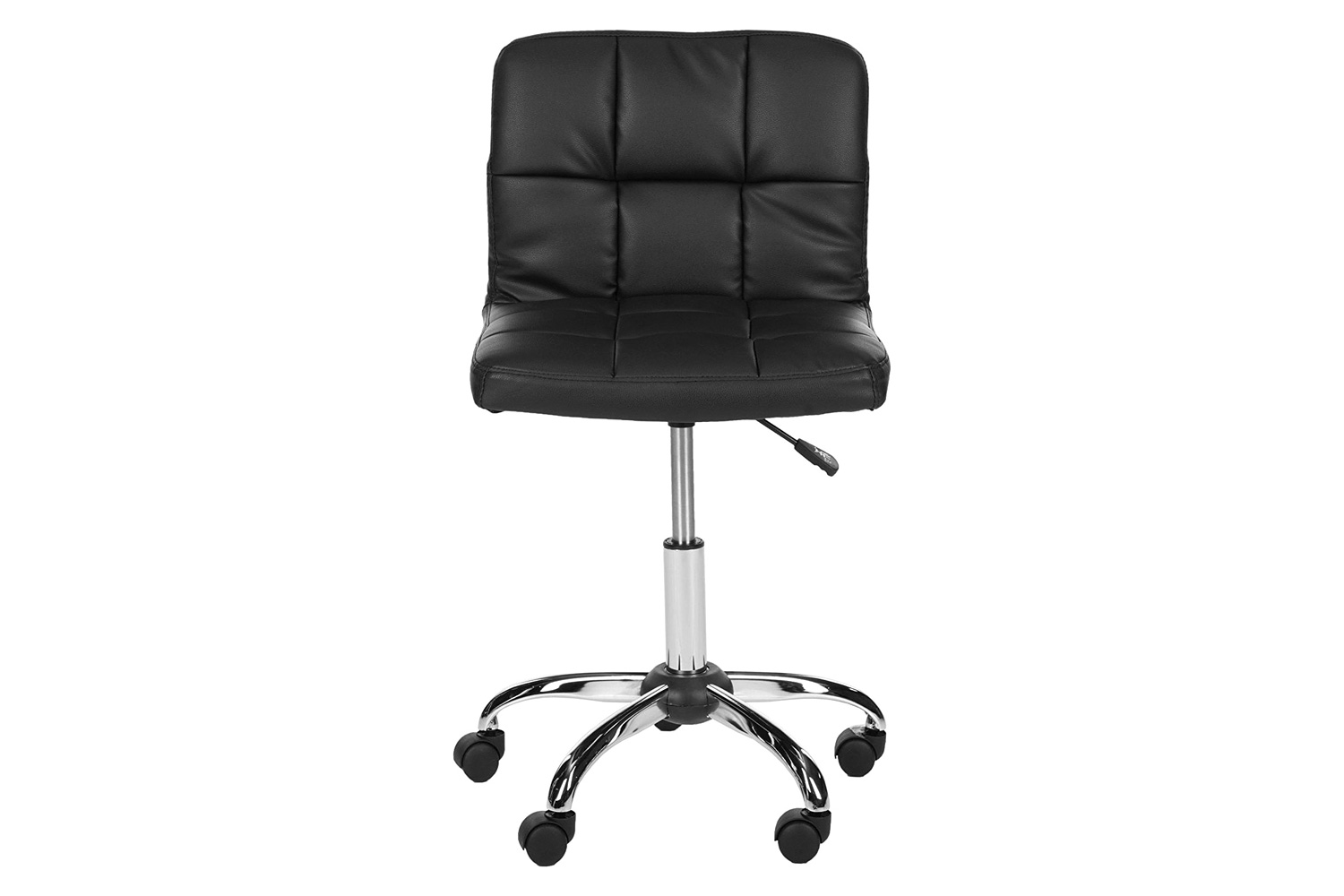 FaFurn - Modern Black Faux Leather Cushion Home Office Desk Chair