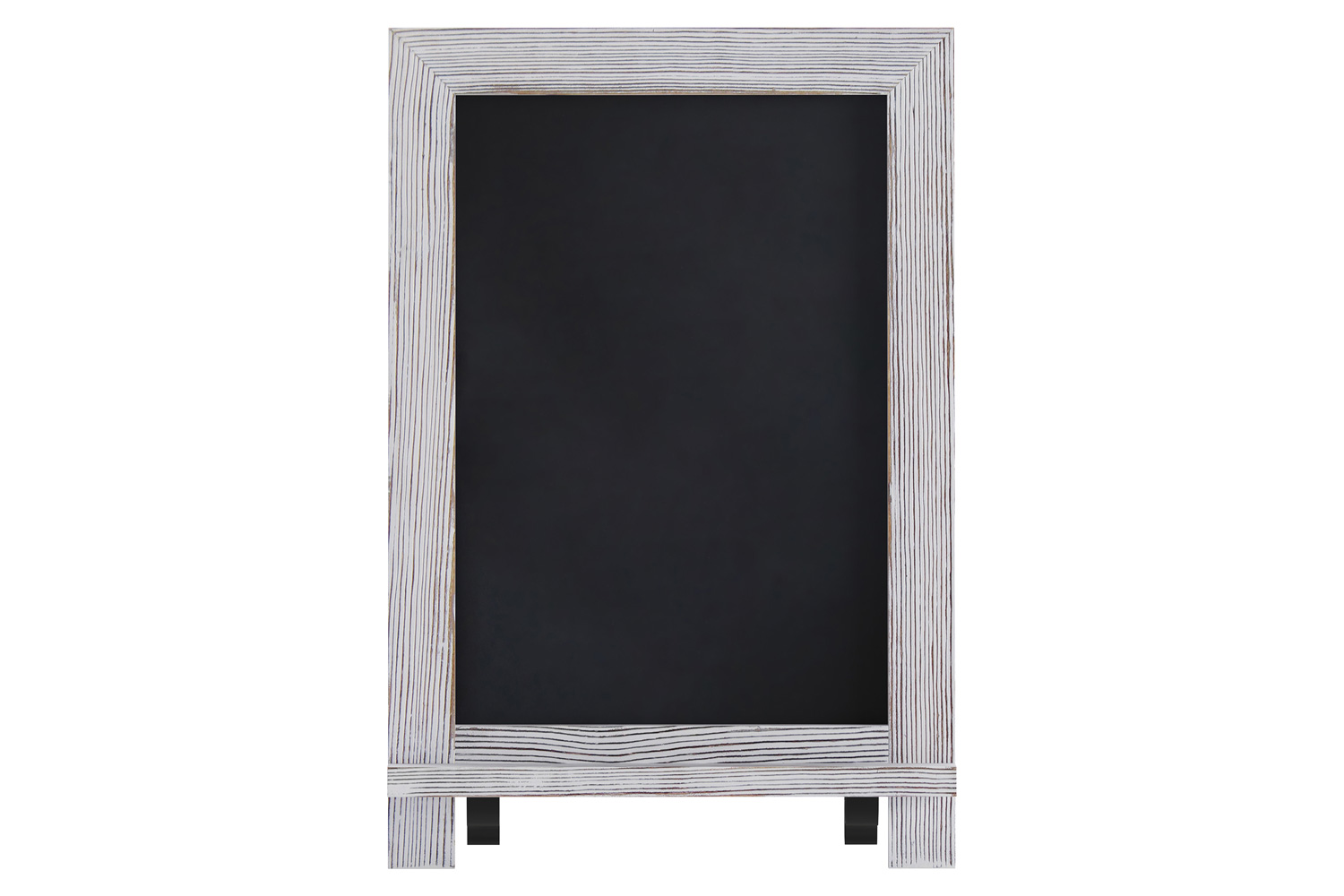 BLNK Canterbury Whitewashed Tabletop Magnetic Chalkboards with Metal Scrolled Legs Set of 10 - 9.5"W x 14"H