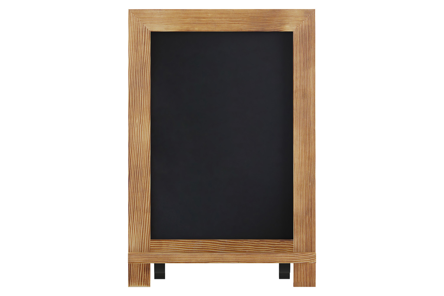 BLNK Canterbury Torched Wood Tabletop Magnetic Chalkboards with Metal Scrolled Legs Set of 10 - 9.5"W x 14"H