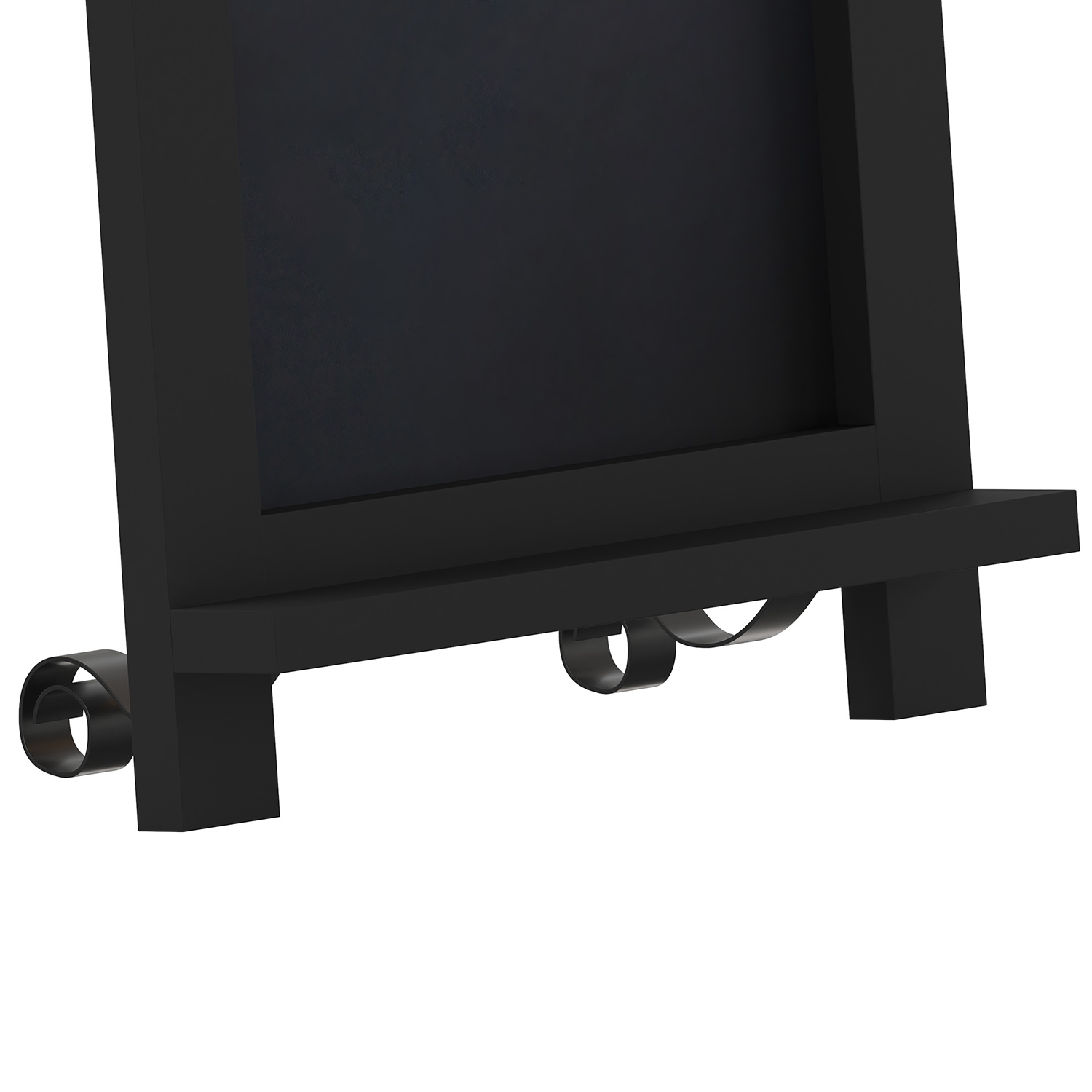 BLNK Canterbury Black Tabletop Magnetic Chalkboards with Metal Scrolled Legs Set of 10 - 9.5"W x 14"H