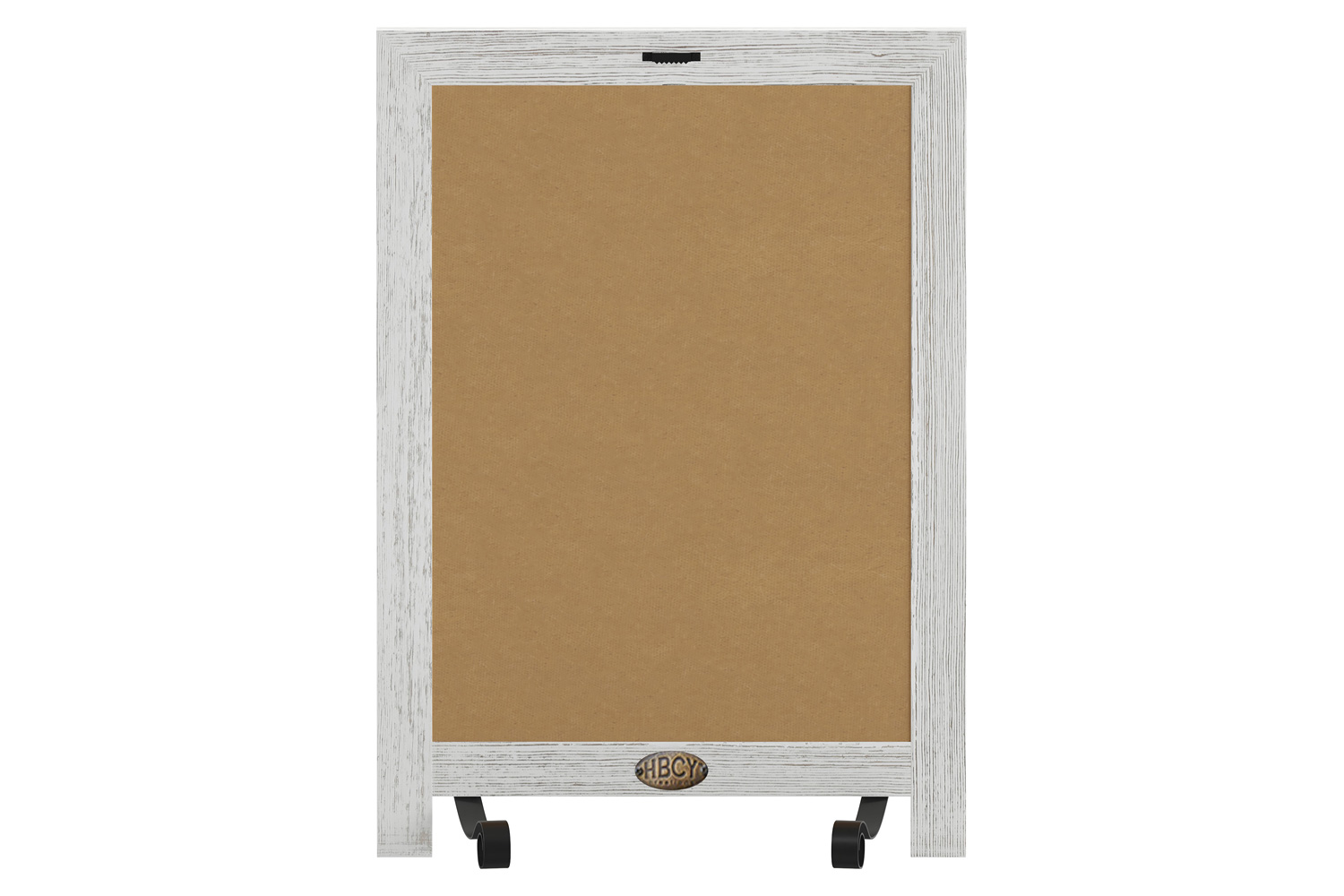 BLNK Canterbury Whitewashed Tabletop Magnetic Chalkboards with Metal Scrolled Legs Set of 10 - 12"W x 17"H