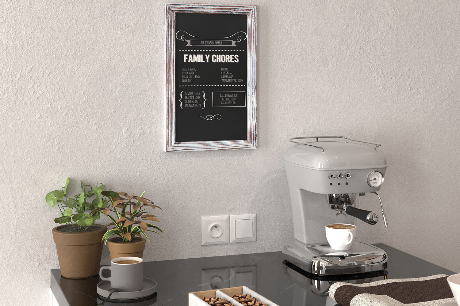 BLNK Canterbury Wall Mount Magnetic Chalkboard Sign Set of 10