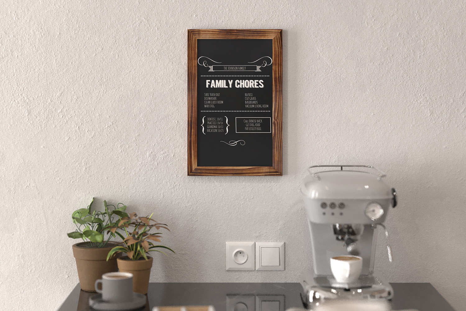 BLNK Canterbury Wall Mount Magnetic Chalkboard Sign Set of 10 - Torched Wood