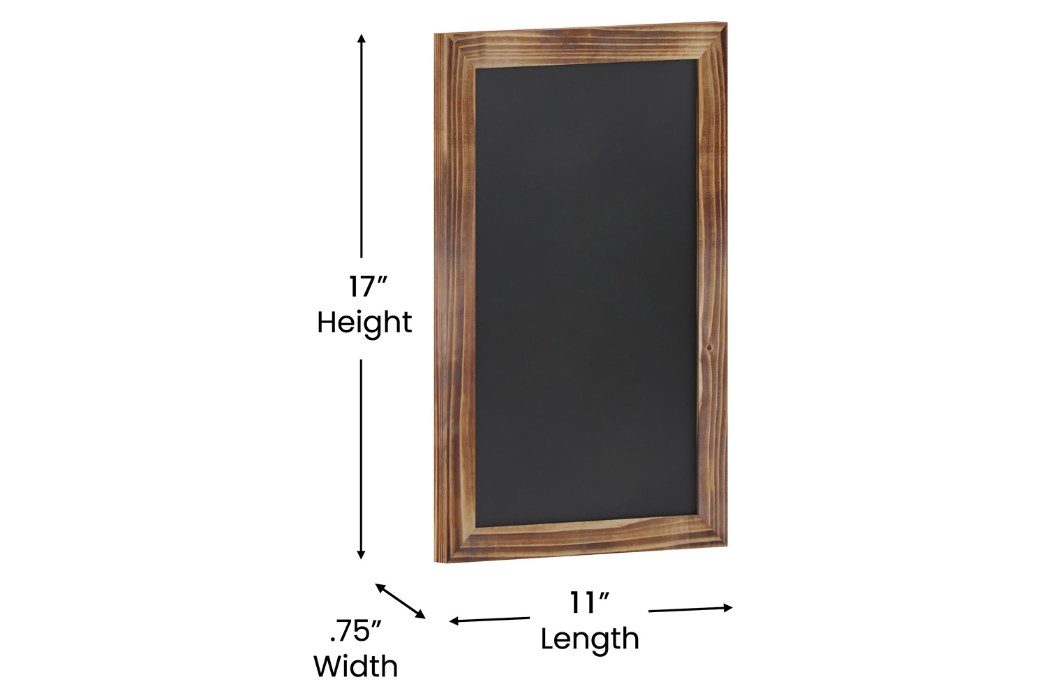 BLNK Canterbury Wall Mount Magnetic Chalkboard Sign Set of 10 - Torched Wood