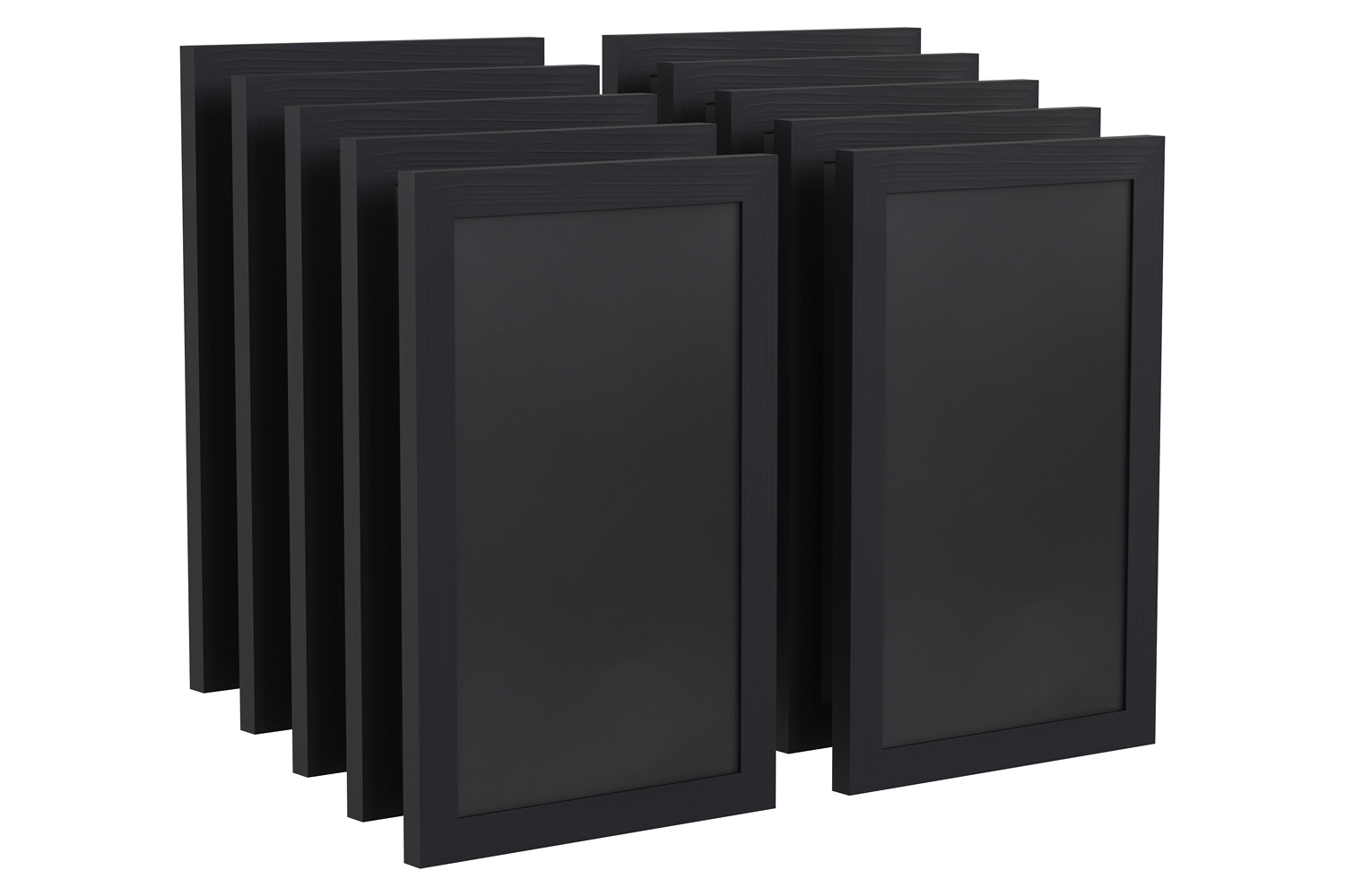 BLNK Canterbury Wall Mount Magnetic Chalkboard Sign Set of 10 - Black