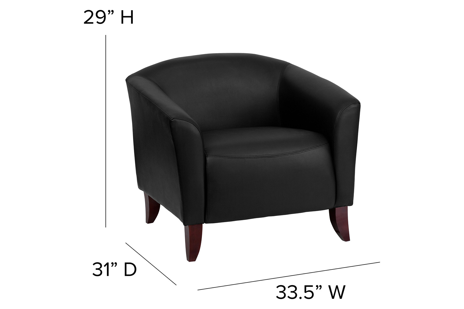 BLNK™ HERCULES Imperial Series LeatherSoft Chair - Black