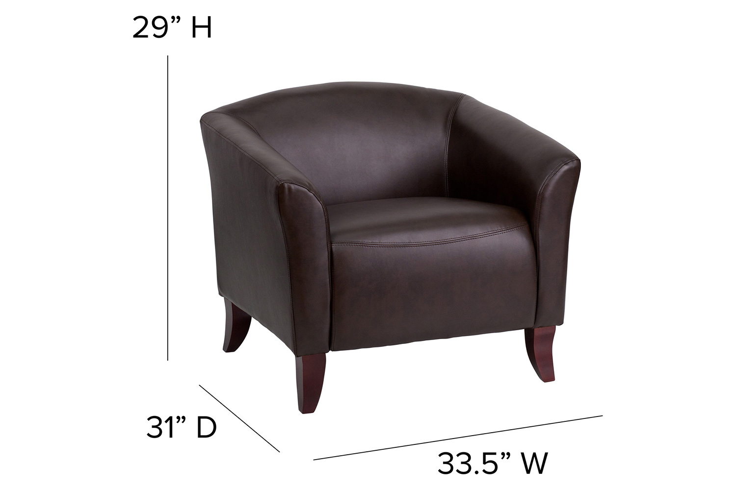 BLNK™ HERCULES Imperial Series LeatherSoft Chair - Brown