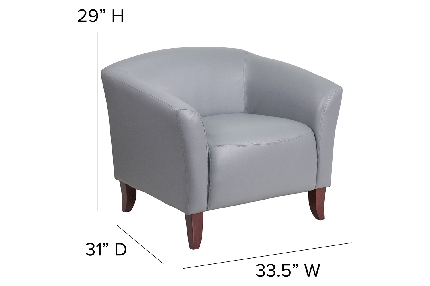 BLNK™ HERCULES Imperial Series LeatherSoft Chair - Gray