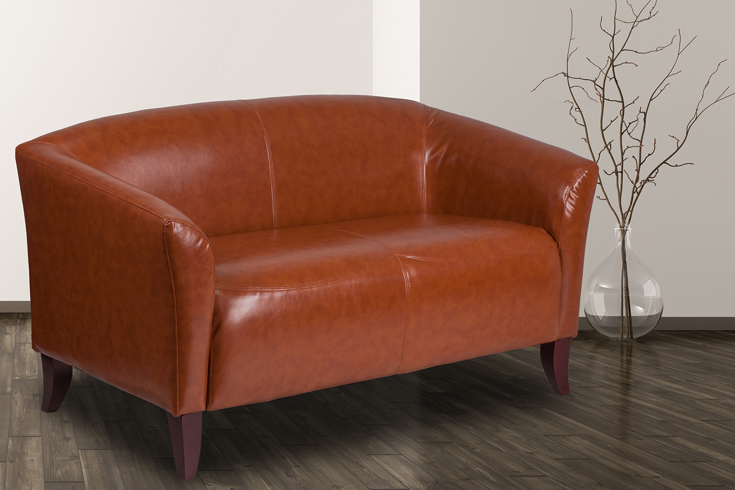 BLNK HERCULES Imperial Series LeatherSoft Loveseat