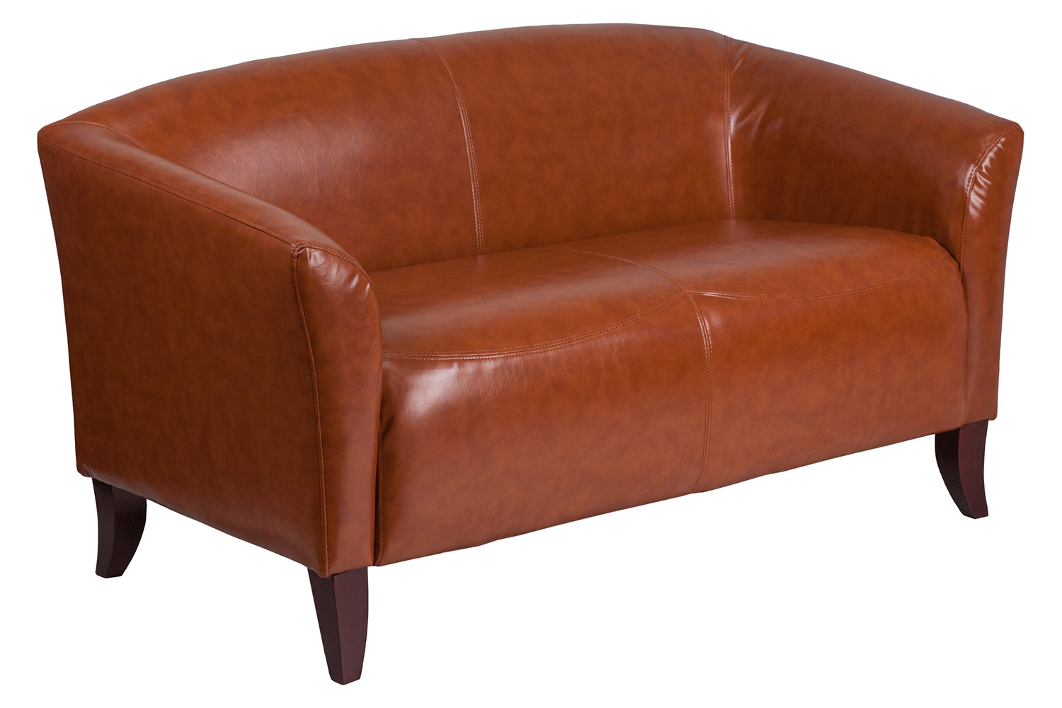 BLNK HERCULES Imperial Series LeatherSoft Loveseat - Cognac