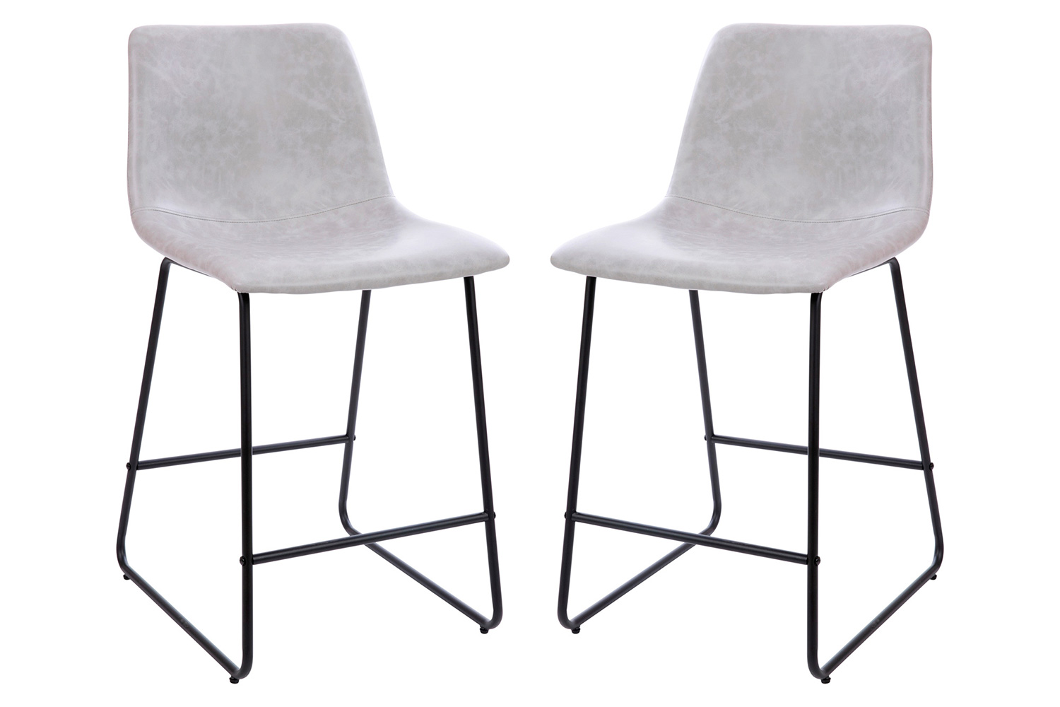 BLNK Reagan Commercial LeatherSoft Counter Height Bar Stools Set of 2