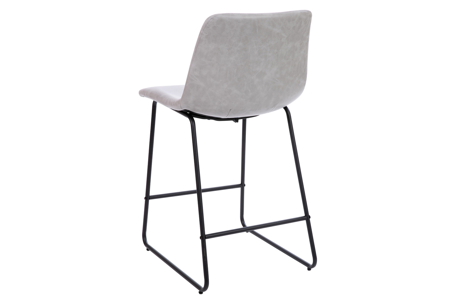 BLNK Reagan Commercial LeatherSoft Counter Height Bar Stools Set of 2 - Light Gray