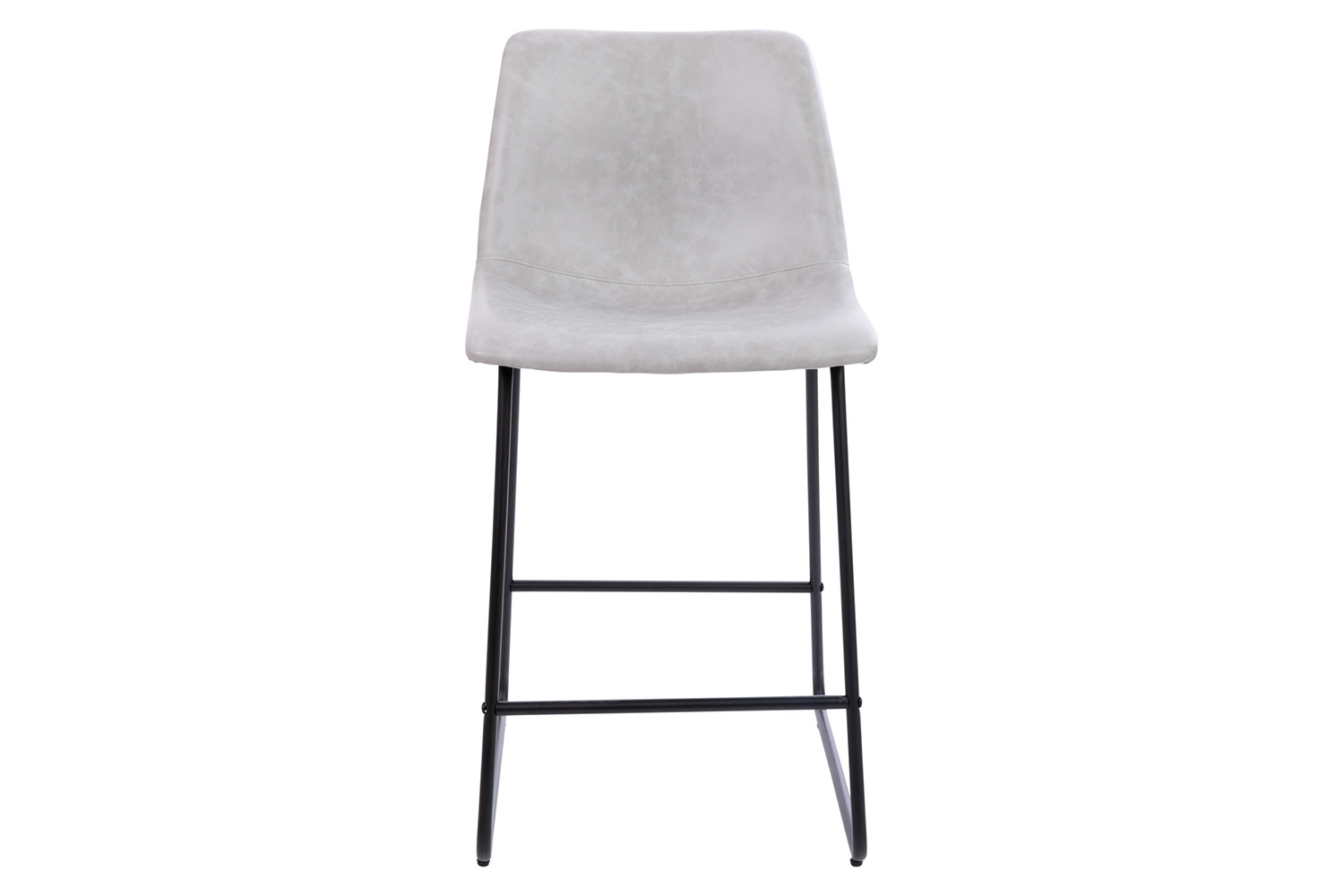 BLNK Reagan Commercial LeatherSoft Counter Height Bar Stools Set of 2 - Light Gray