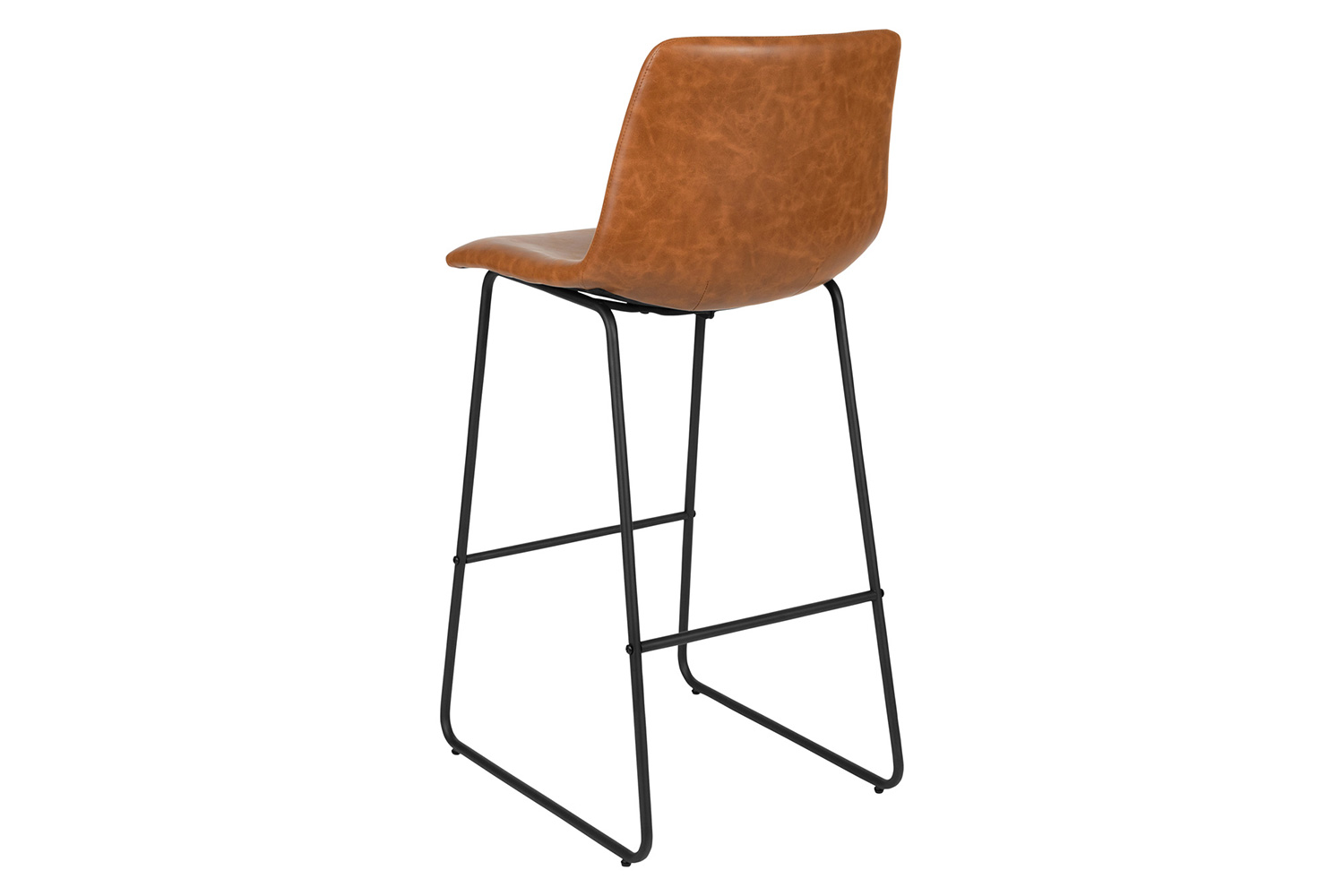 BLNK™ Reagan Commercial LeatherSoft Bar Height Bar Stools Set of 2 - Light Brown