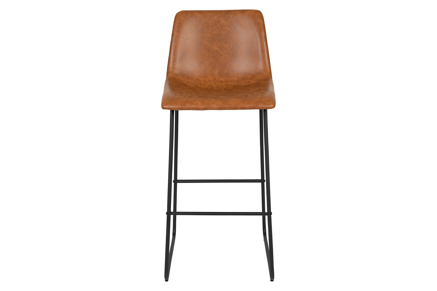 BLNK™ Reagan Commercial LeatherSoft Bar Height Bar Stools Set of 2 - Light Brown