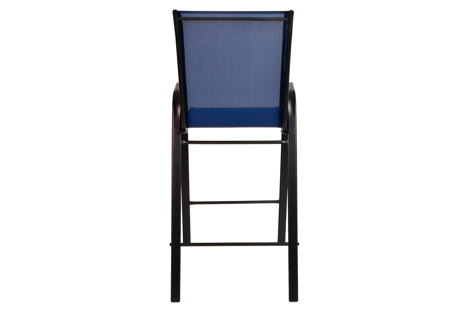 BLNK Brazos Outdoor Bar Stools with Flex Comfort Material and Metal Frame 2 Pack - Navy