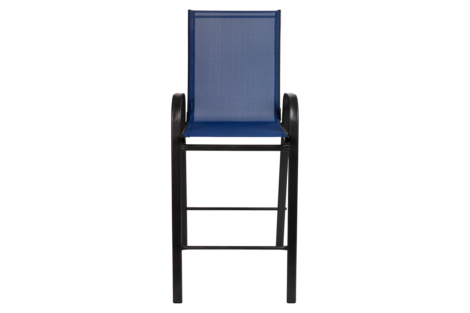 BLNK Brazos Outdoor Bar Stools with Flex Comfort Material and Metal Frame 2 Pack - Navy