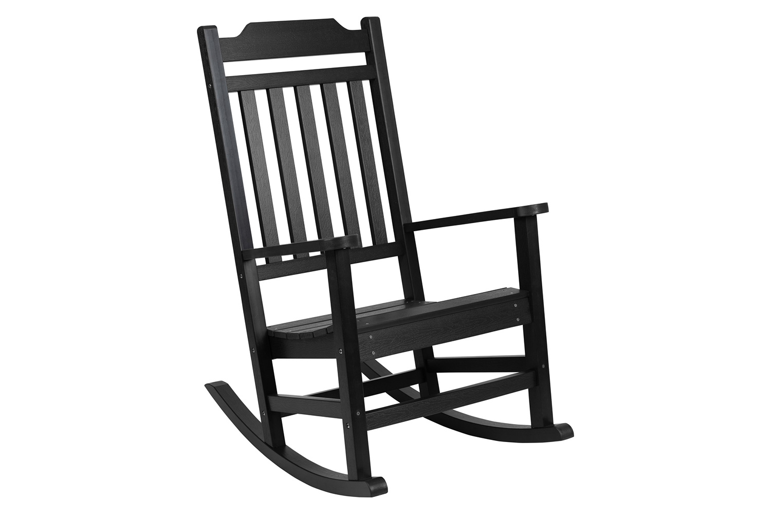 BLNK Winston All-Weather Faux Wood Rocking Chair Set of 2 - Black