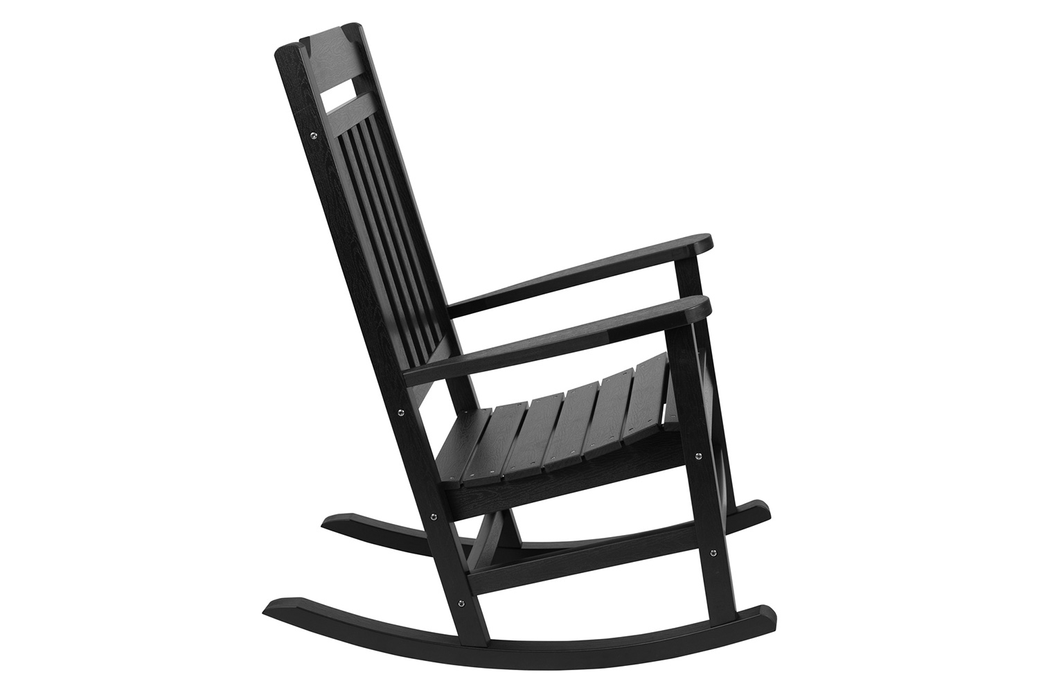 BLNK Winston All-Weather Faux Wood Rocking Chair Set of 2 - Black