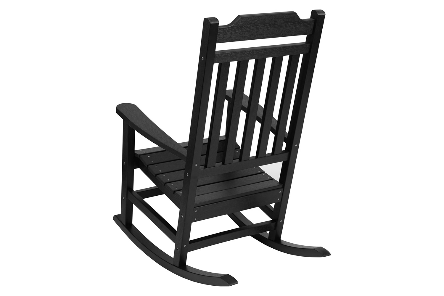 BLNK Winston All-Weather Faux Wood Rocking Chair Set of 2 - Black