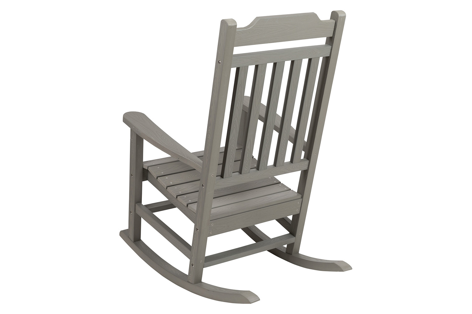 BLNK Winston All-Weather Faux Wood Rocking Chair Set of 2 - Gray