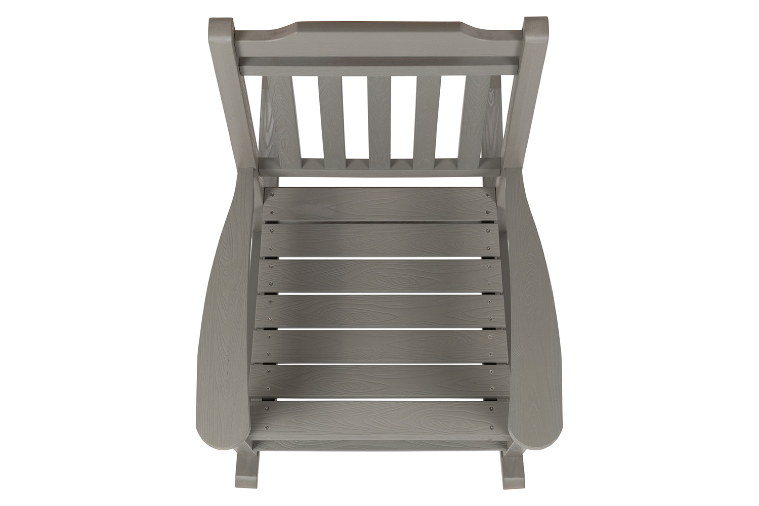 BLNK Winston All-Weather Faux Wood Rocking Chair Set of 2 - Gray