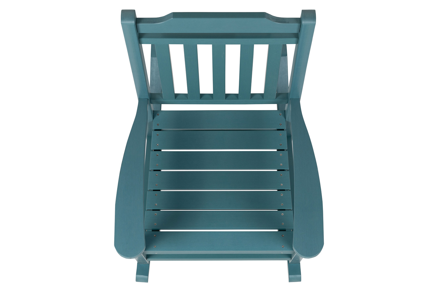 BLNK Winston All-Weather Faux Wood Rocking Chair Set of 2 - Teal