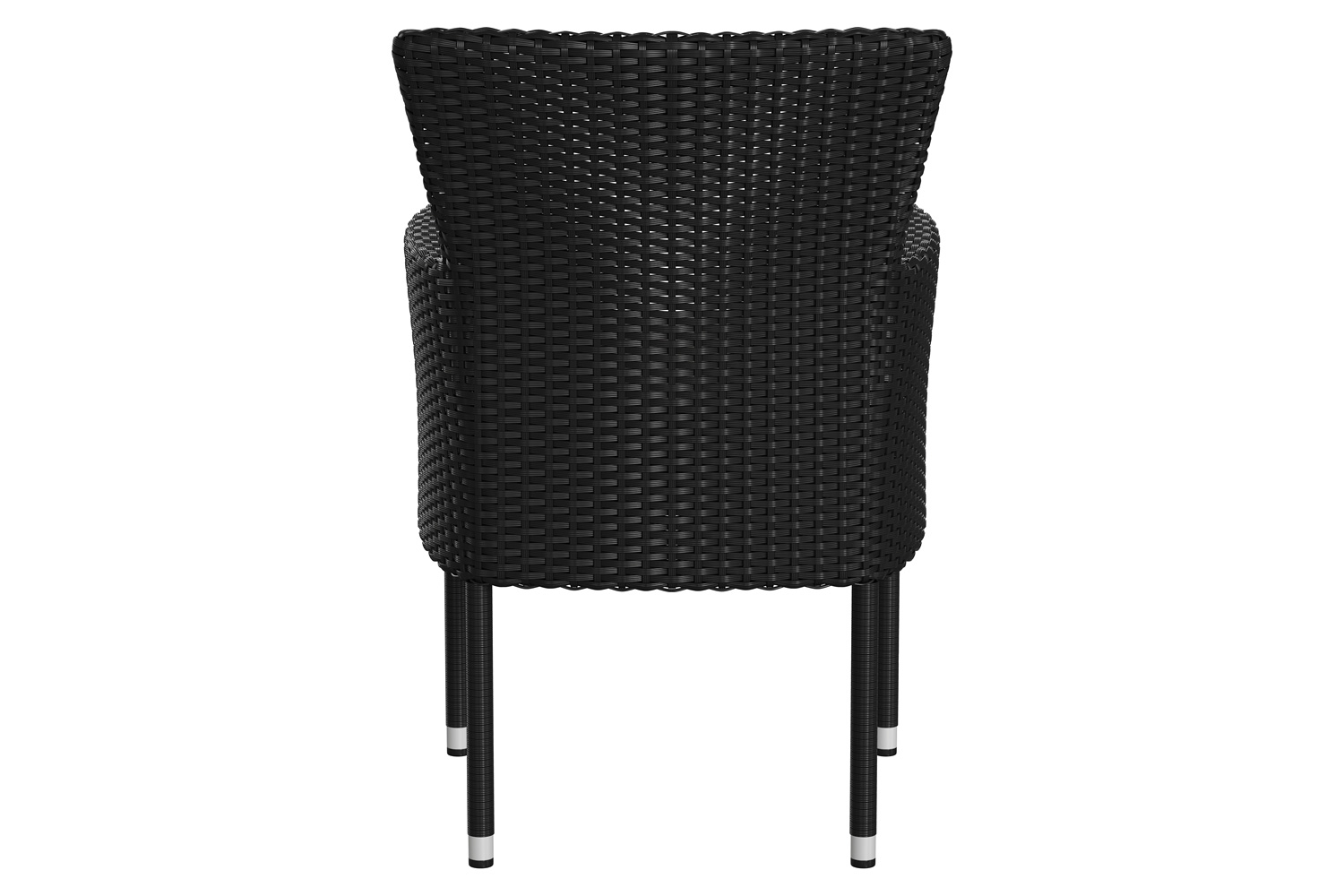 BLNK Maxim Modern Wicker Patio Arm Chairs Set of 2 - Black/Gray