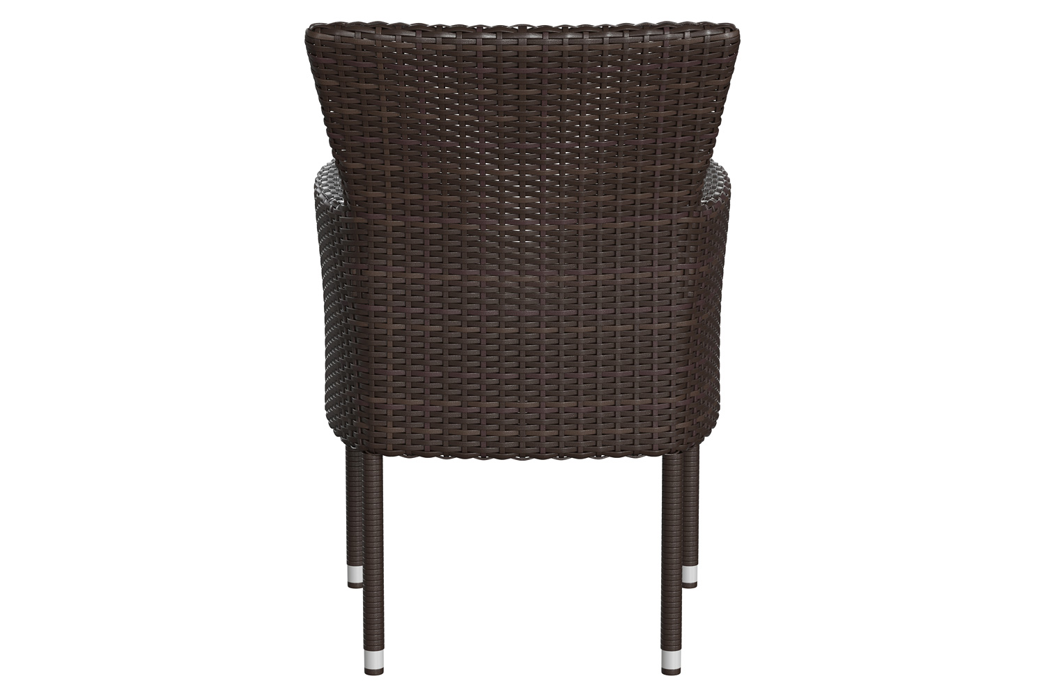 BLNK Maxim Modern Wicker Patio Arm Chairs Set of 2 - Espresso/Cream