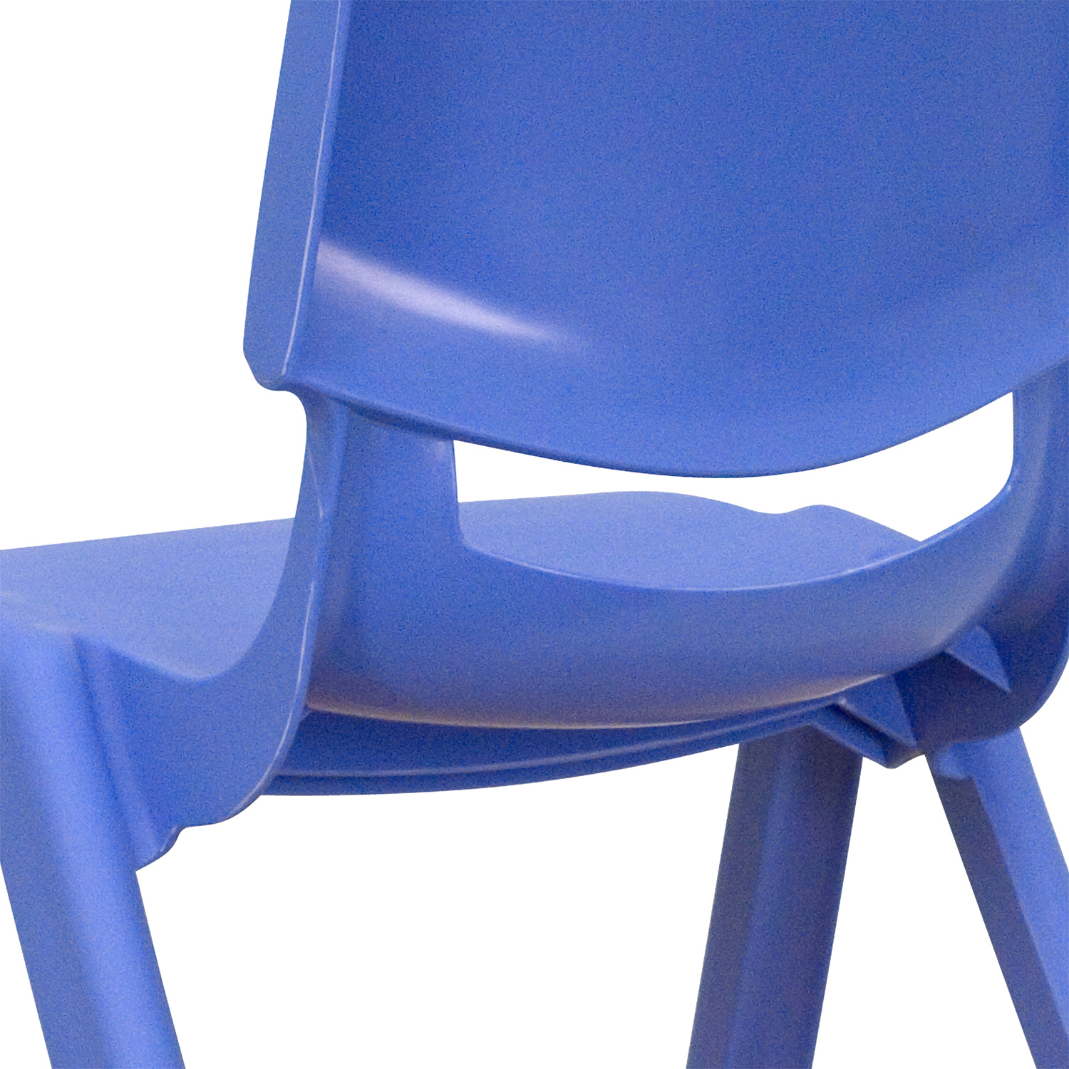 BLNK™ Whitney Plastic Stackable School Chair 2 Pack - Blue, 12"H Seat