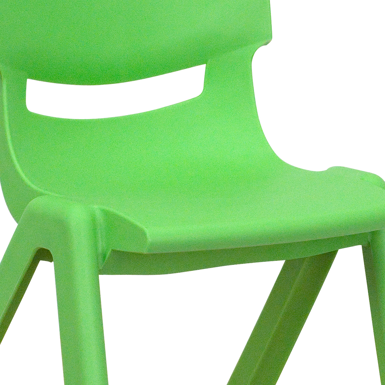 BLNK™ Whitney Plastic Stackable School Chair 2 Pack - Green, 12"H Seat