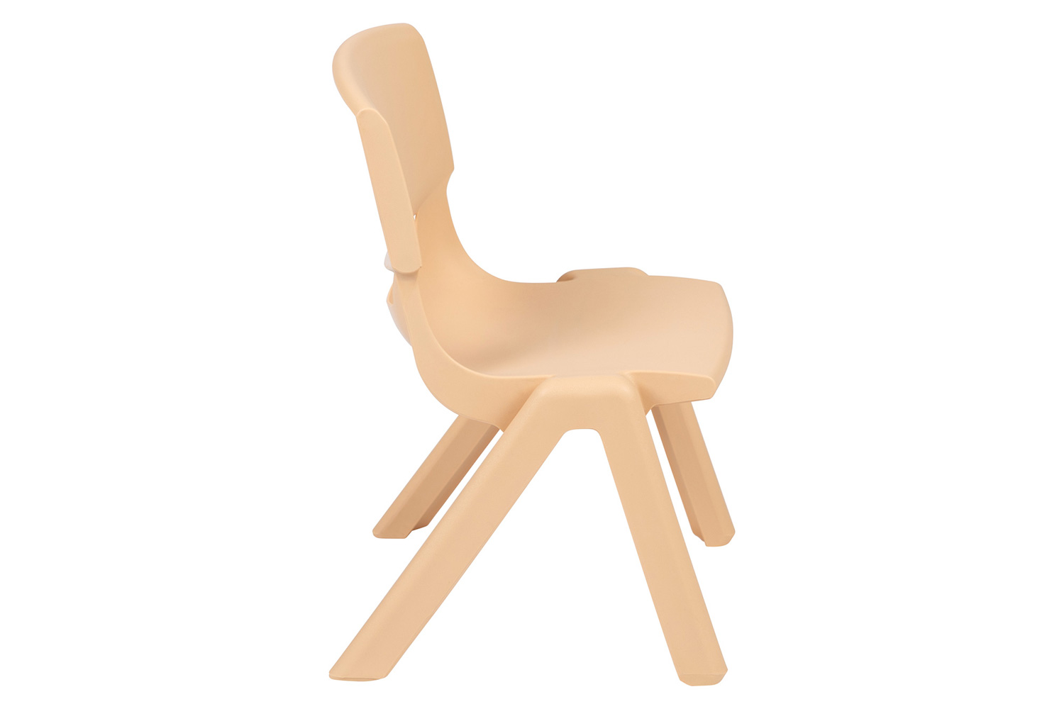 BLNK™ Whitney Plastic Stackable School Chair 2 Pack - Natural, 12"H Seat