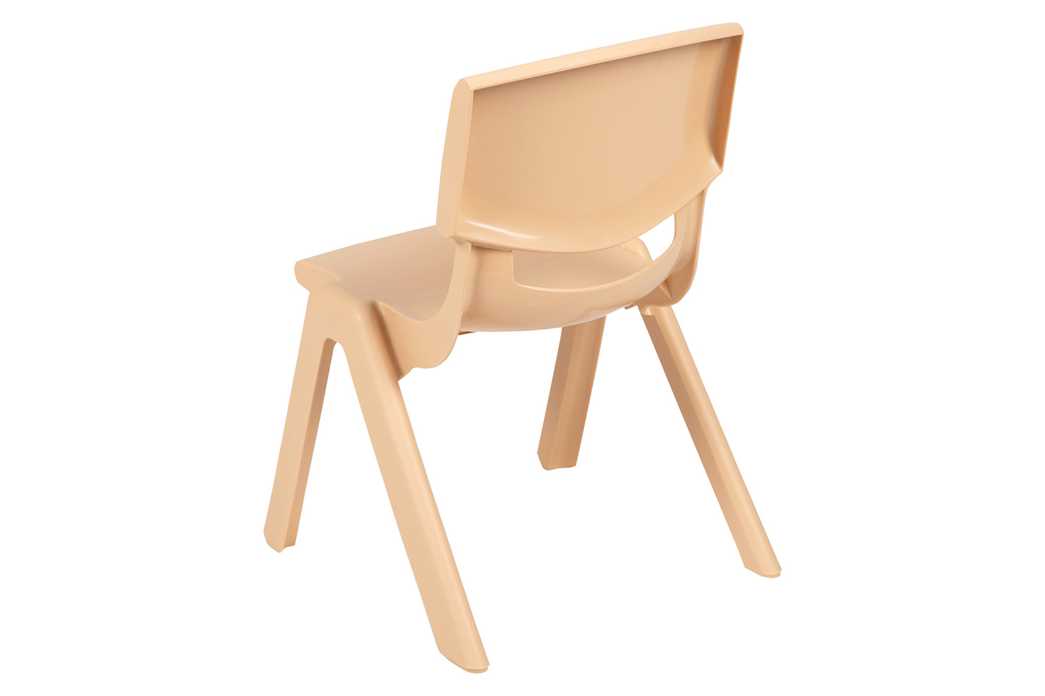 BLNK™ Whitney Plastic Stackable School Chair 2 Pack - Natural, 12"H Seat